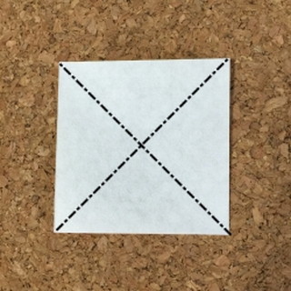ハートのしおりの折り方1